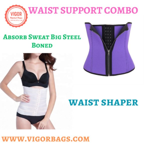 Slimming waist shaper trainer for waist support brace & Corset Soft & Absorb Swe - Picture 1 of 10